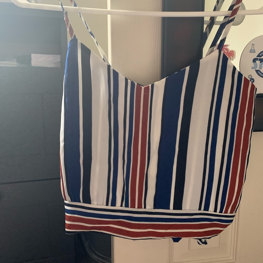 striped crop top